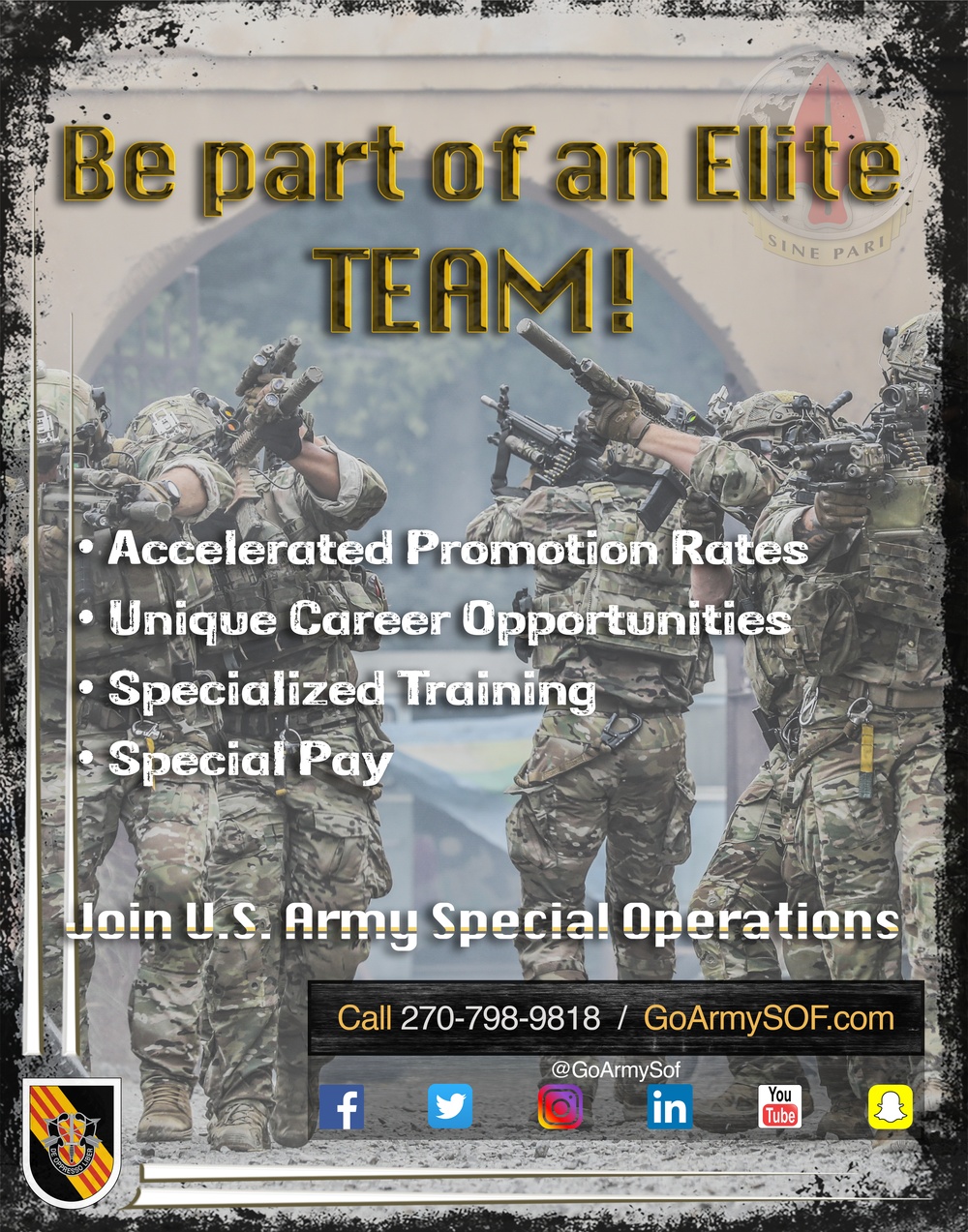 Poster created in support of Special Operations Recruiting Battalion Campaign