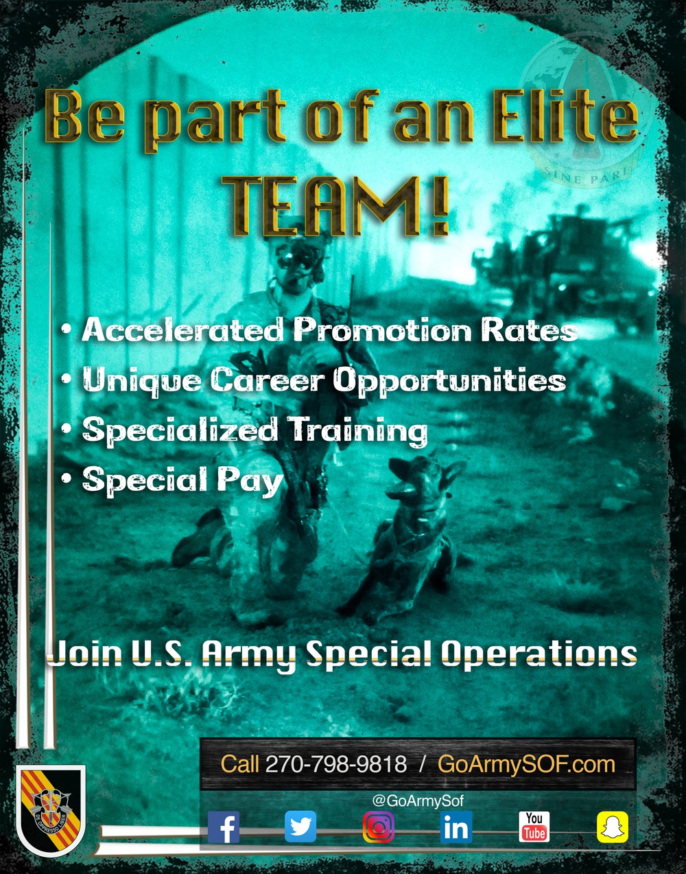 Poster created in support of Special Operations Recruiting Battalion Campaign