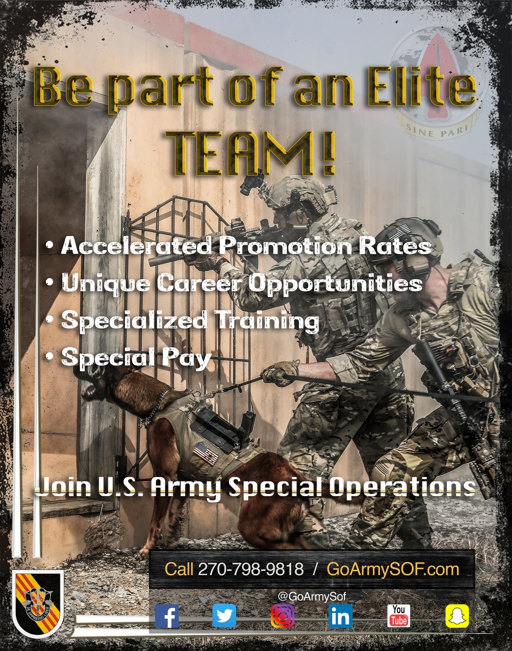 Poster created in support of Special Operations Recruiting Battalion Campaign