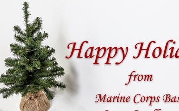 Happy Holidays graphic from Camp Pendleton