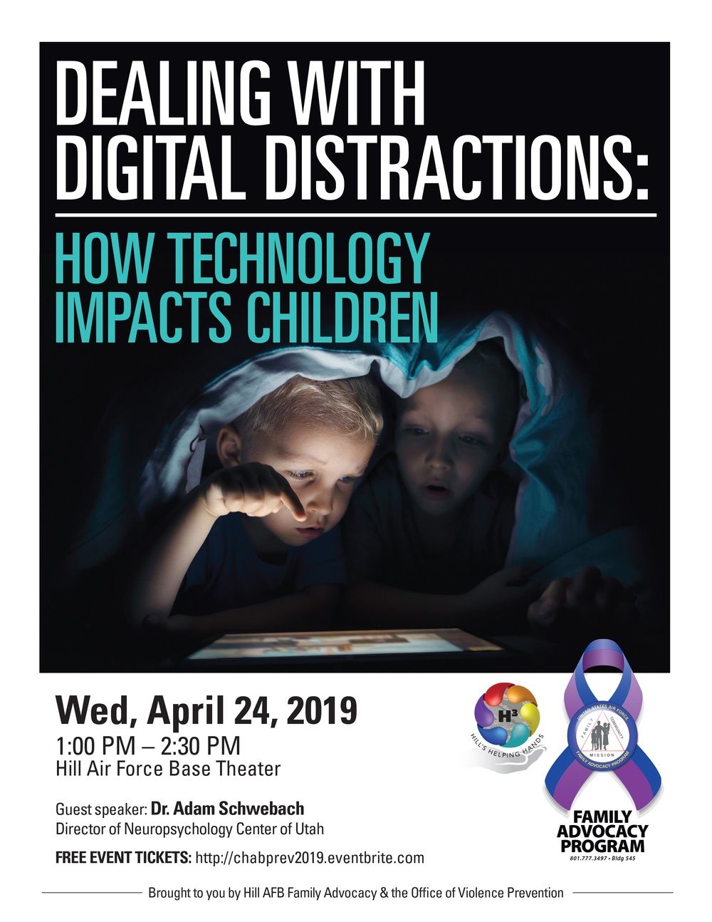 Dealing with Digital Distractions: Family Advocacy Program event flyer