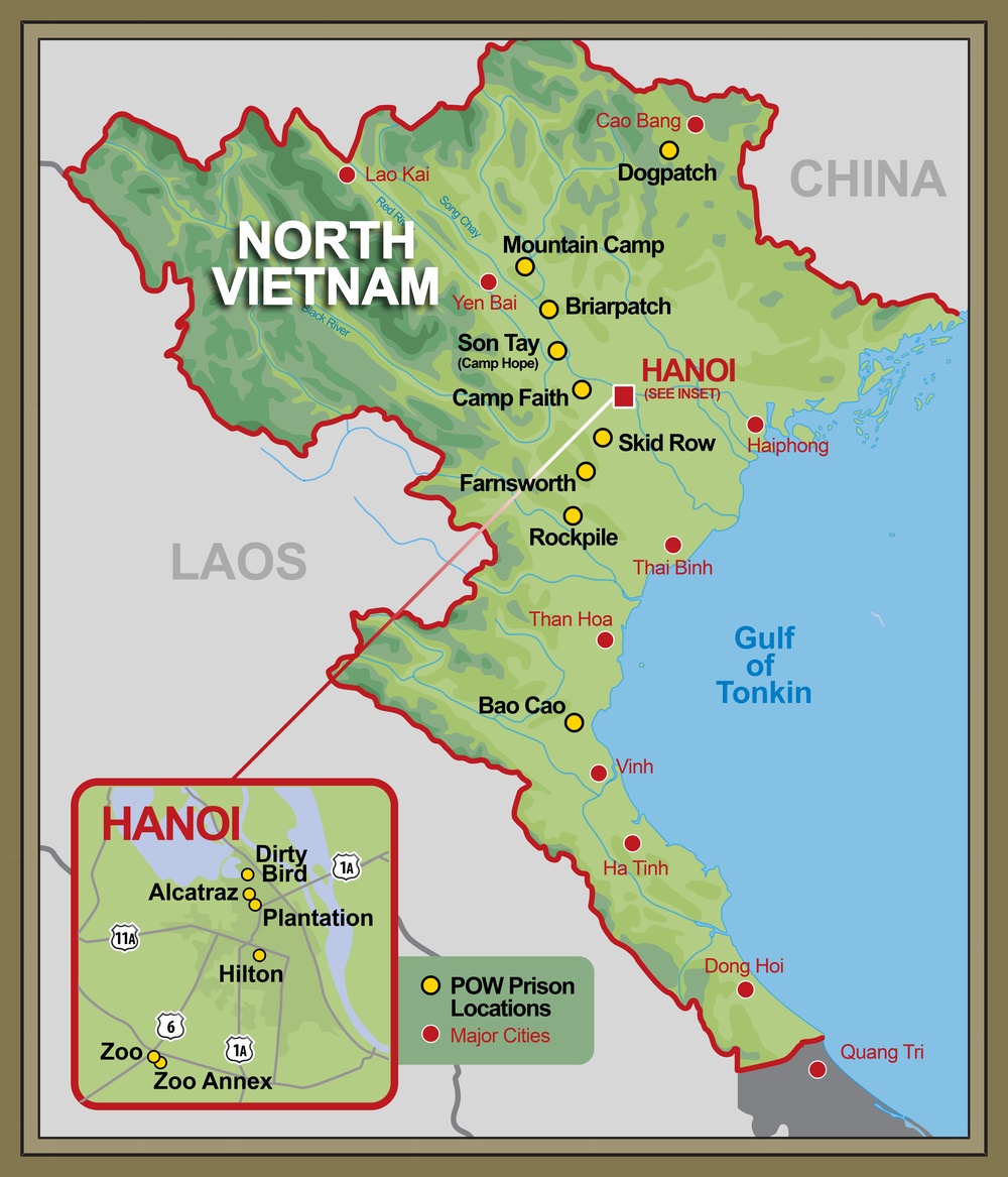 Vietnam Map: Hill Aerospace Museum POW Display