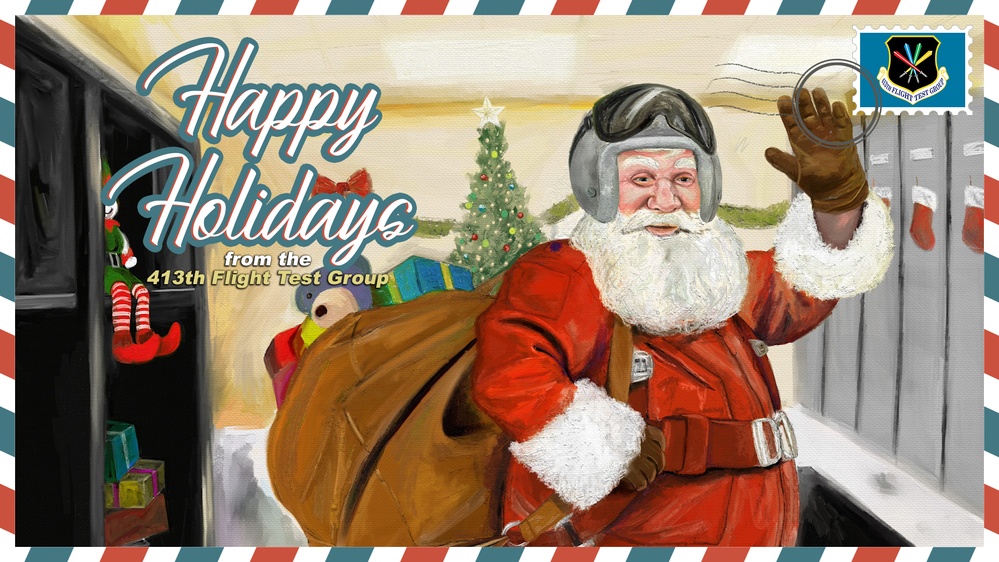 Pilot Santa post card