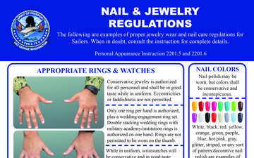 CVN-73 Nail and Jewelry Regulations Poster