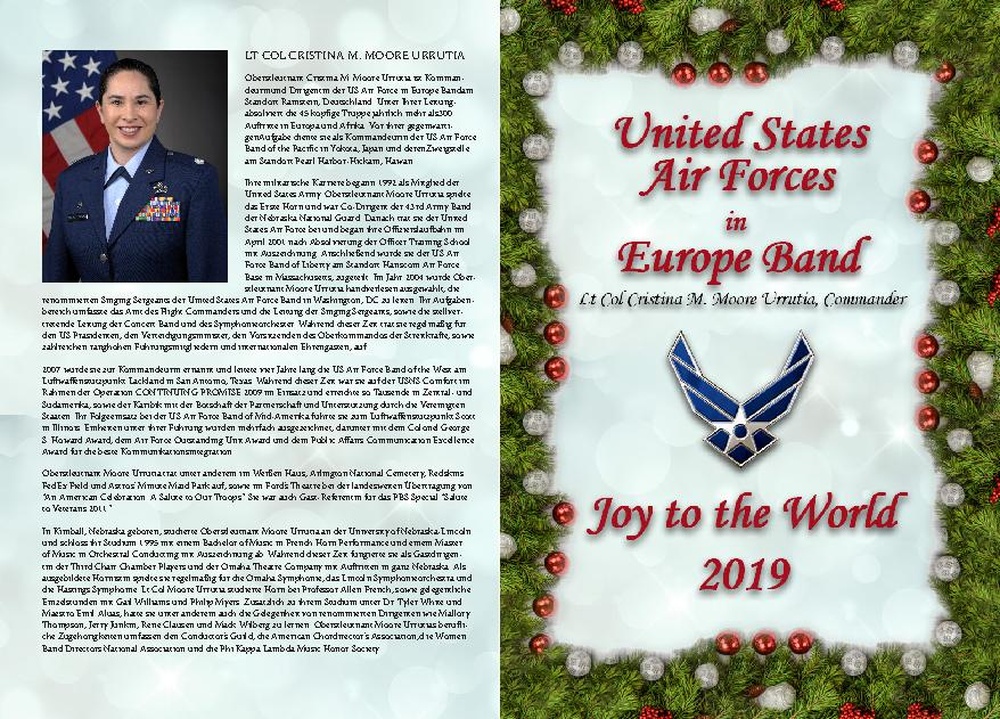 USAFE Band Holiday Concert Program 2019