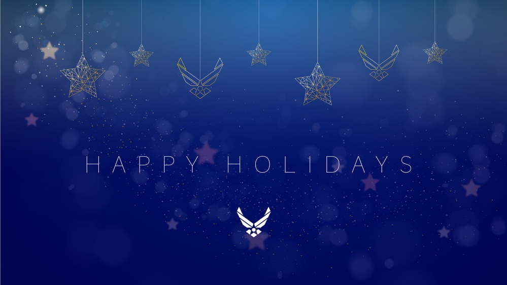 Air Force Happy Holidays Graphic