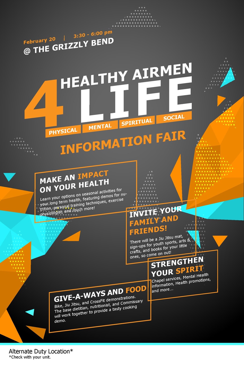 Healthy Airmen 4 Life Event Poster 2020