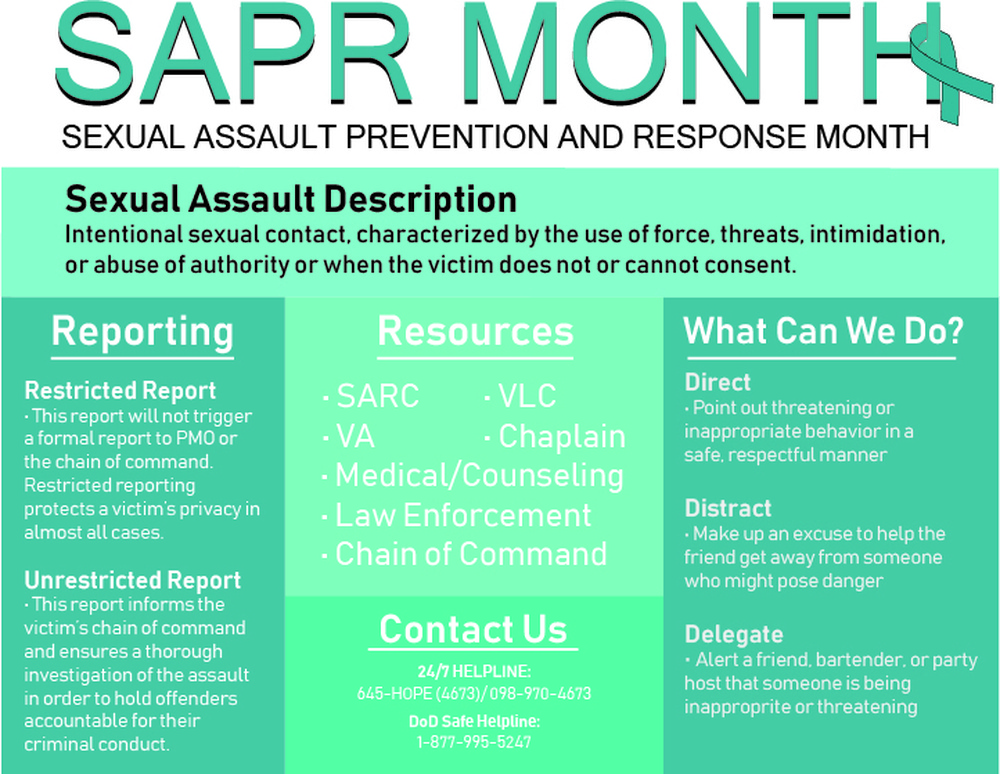 Sexual assault prevention and response month poster