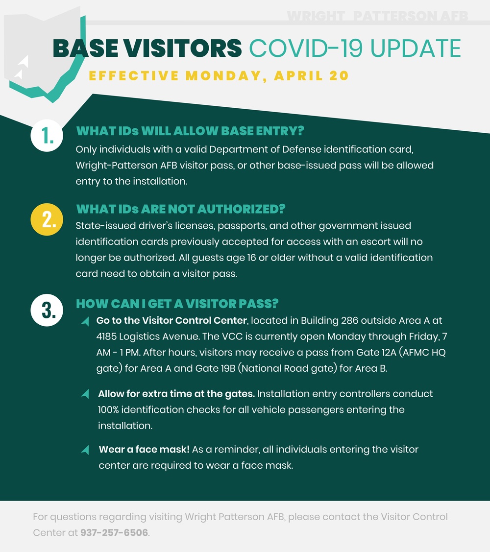 WPAFB COVID-19 Visitor Entry Update