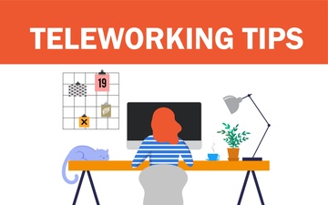 Teleworking infographics