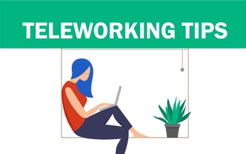 Teleworking infographics