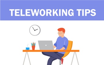 Teleworking infographics