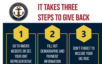 It takes three steps NMCRS graphic