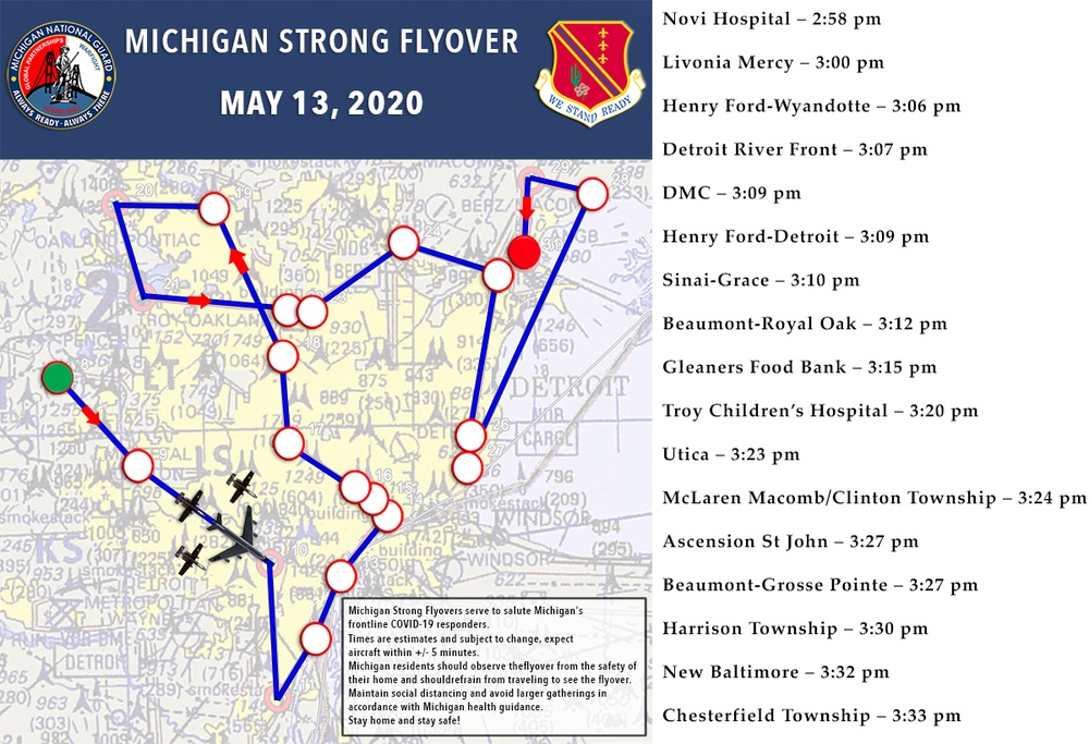 Mixed Formation Route During Michigan Strong Flyover