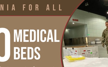 Cal Guard sets up medical beds at facilities across the state