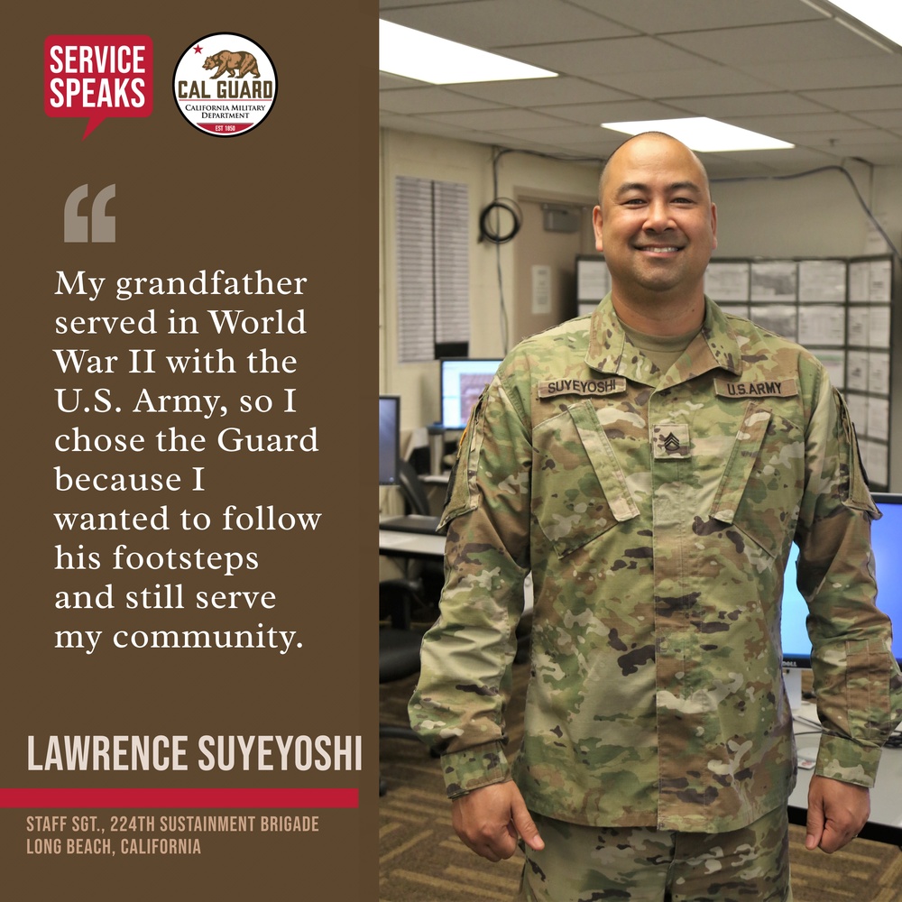 Service Speaks: Staff Sgt. Lawrence Suyeyoshi