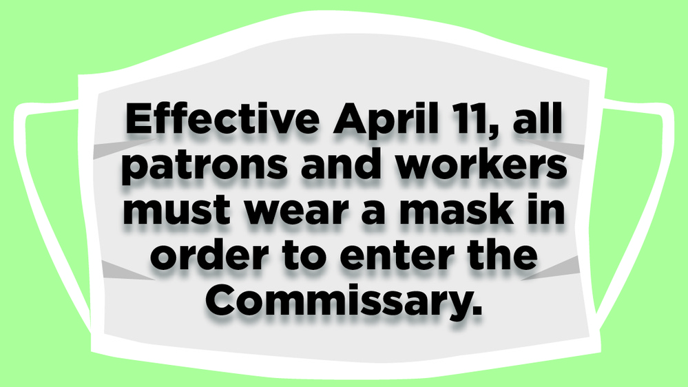 Commissary Mask Policy Graphic