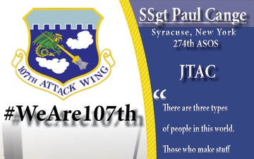 #WeAre107th: Staff Sgt Paul Cange