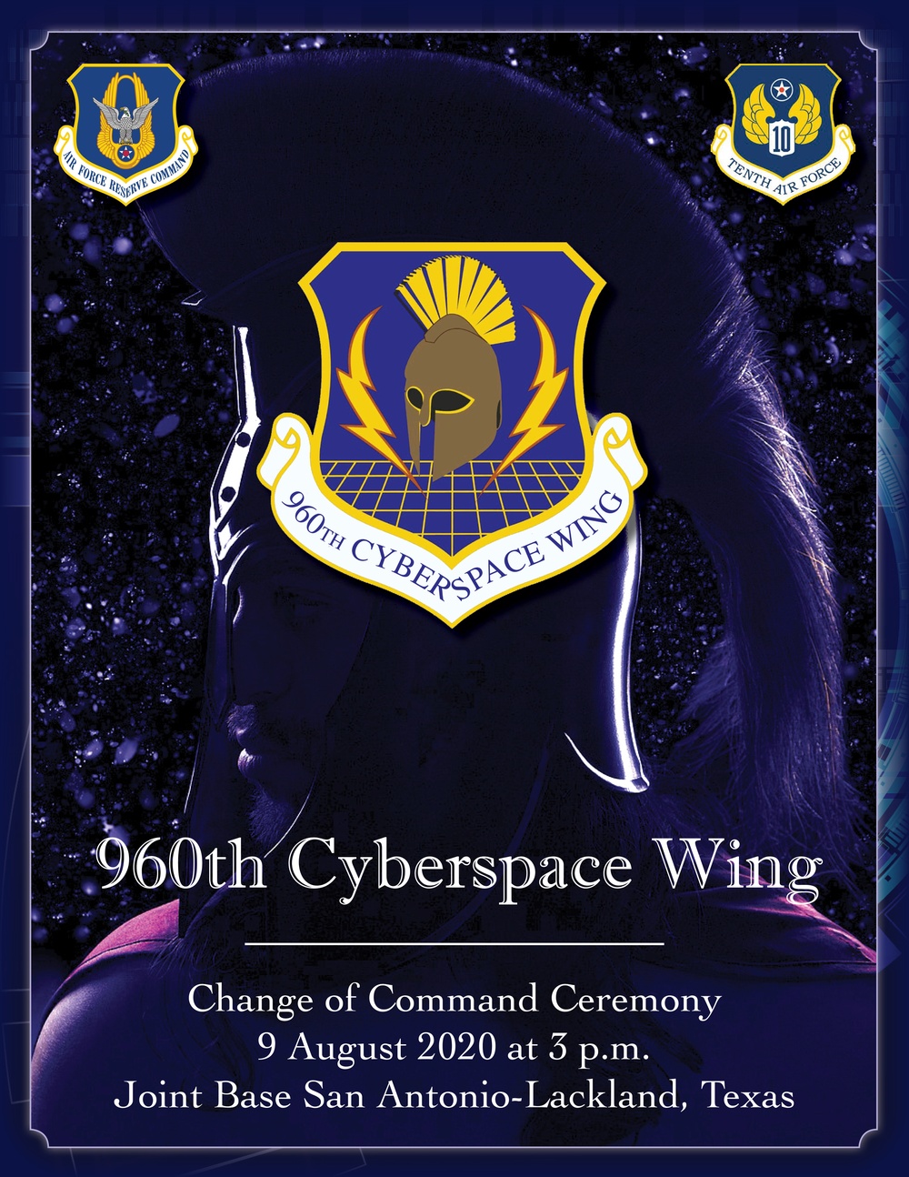 960th Cyberspace Wing change of command graphic
