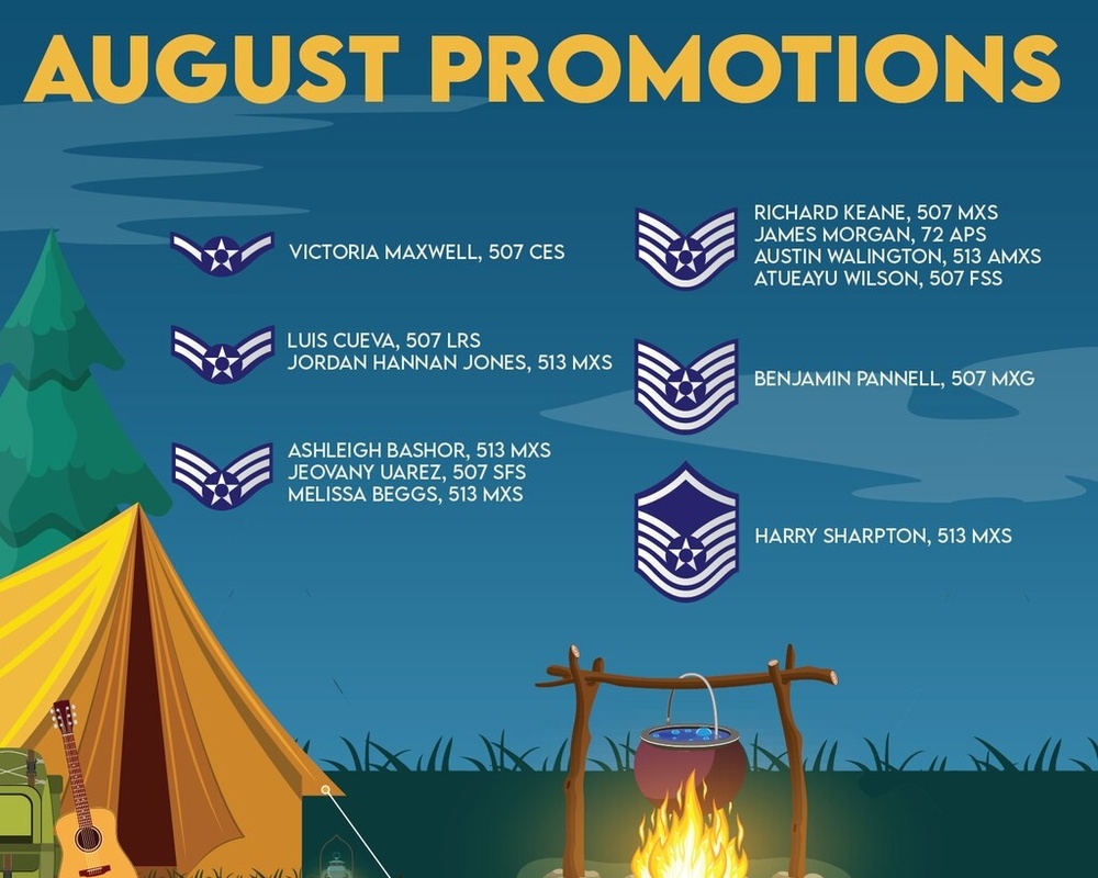 507th ARW August enlisted promotions