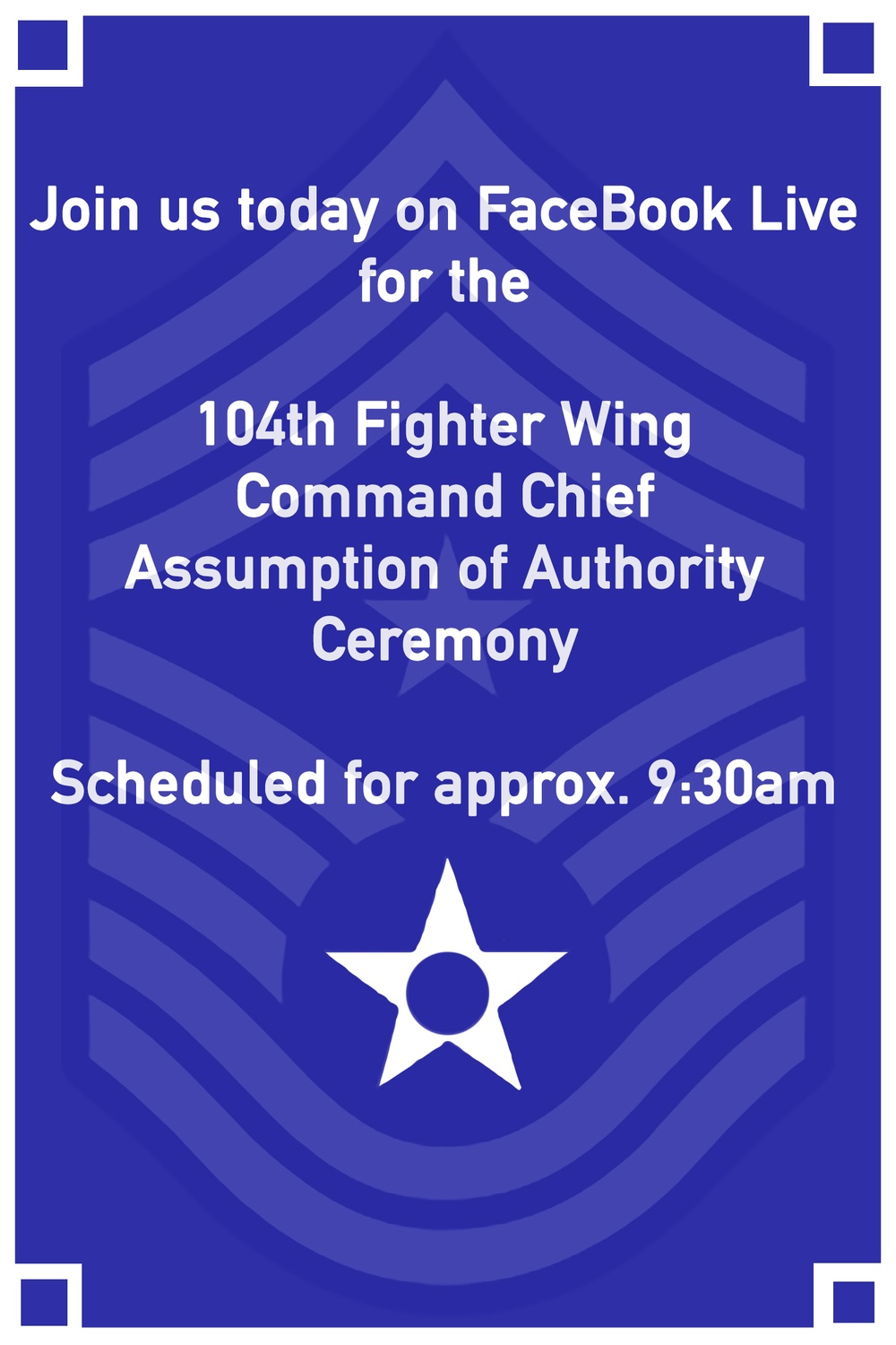104th Fighter Wing Command Chief Assumption of Authority