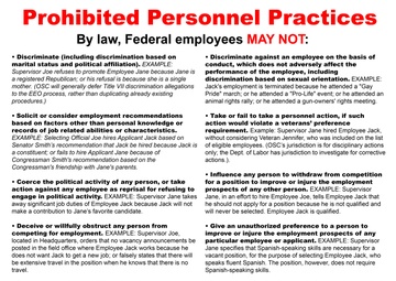 Prohibited Personnel Practices