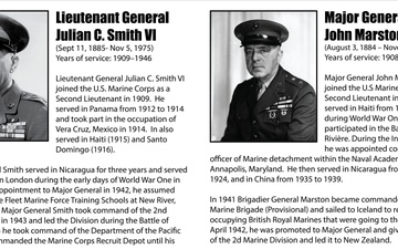 Military History Figures - Lt. Gen. Julian C. Smith VI and Maj. Gen. John Marston VI