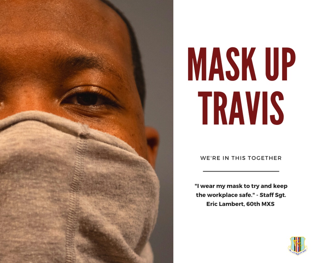 Mask up Travis