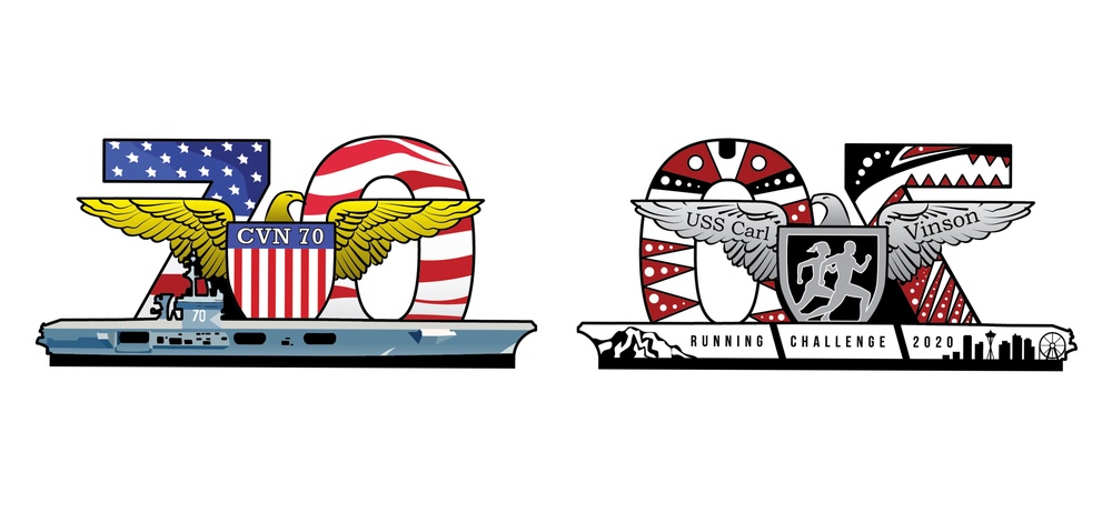 USS Carl Vinson (CVN 70) 2020 Running Challenge coin design