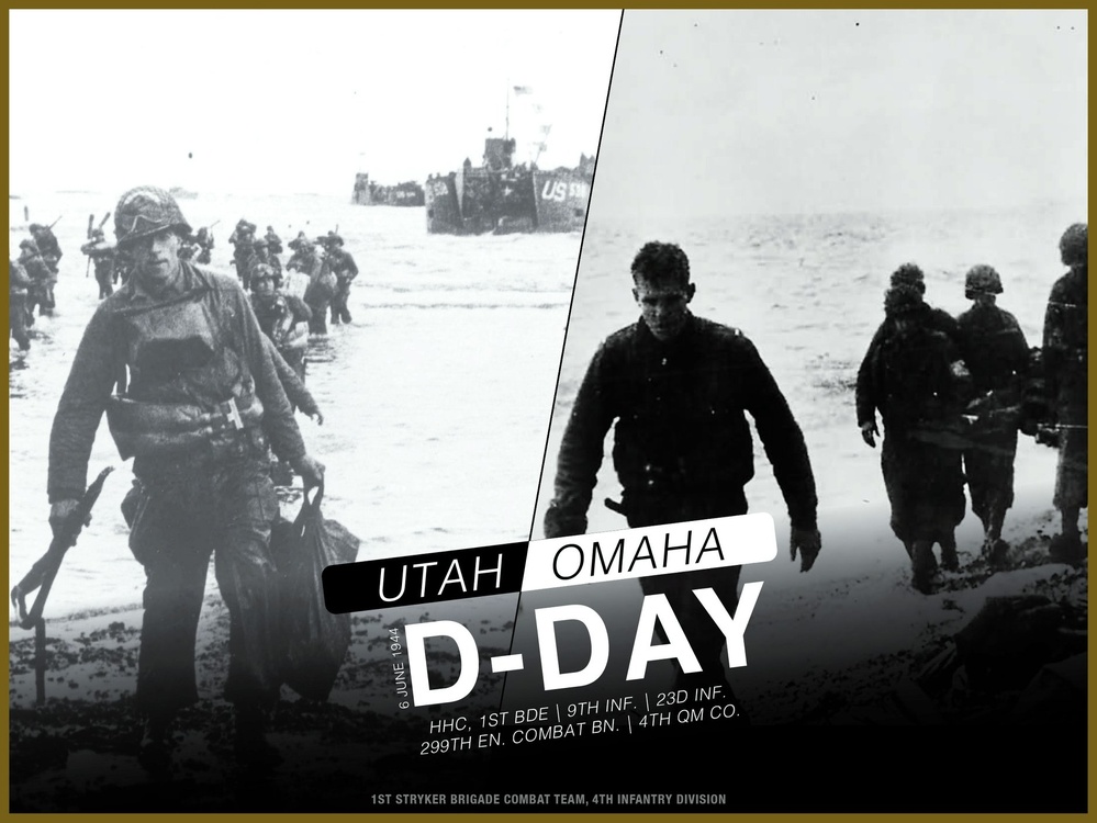 1st SBCT, 4th Inf. Div. D-Day graphic