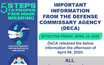 USAG Fort Benning and DeCA and face mask patron usage