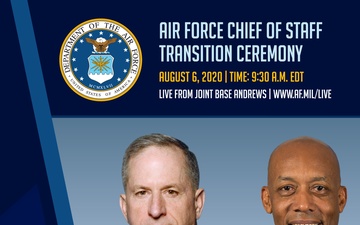 Air Force Chief of Staff Transition Ceremony Social Media Graphic