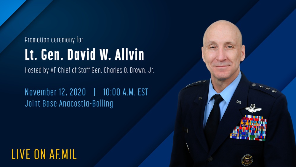 Lt. Gen. David W. Allvin Promotion Ceremony Graphic