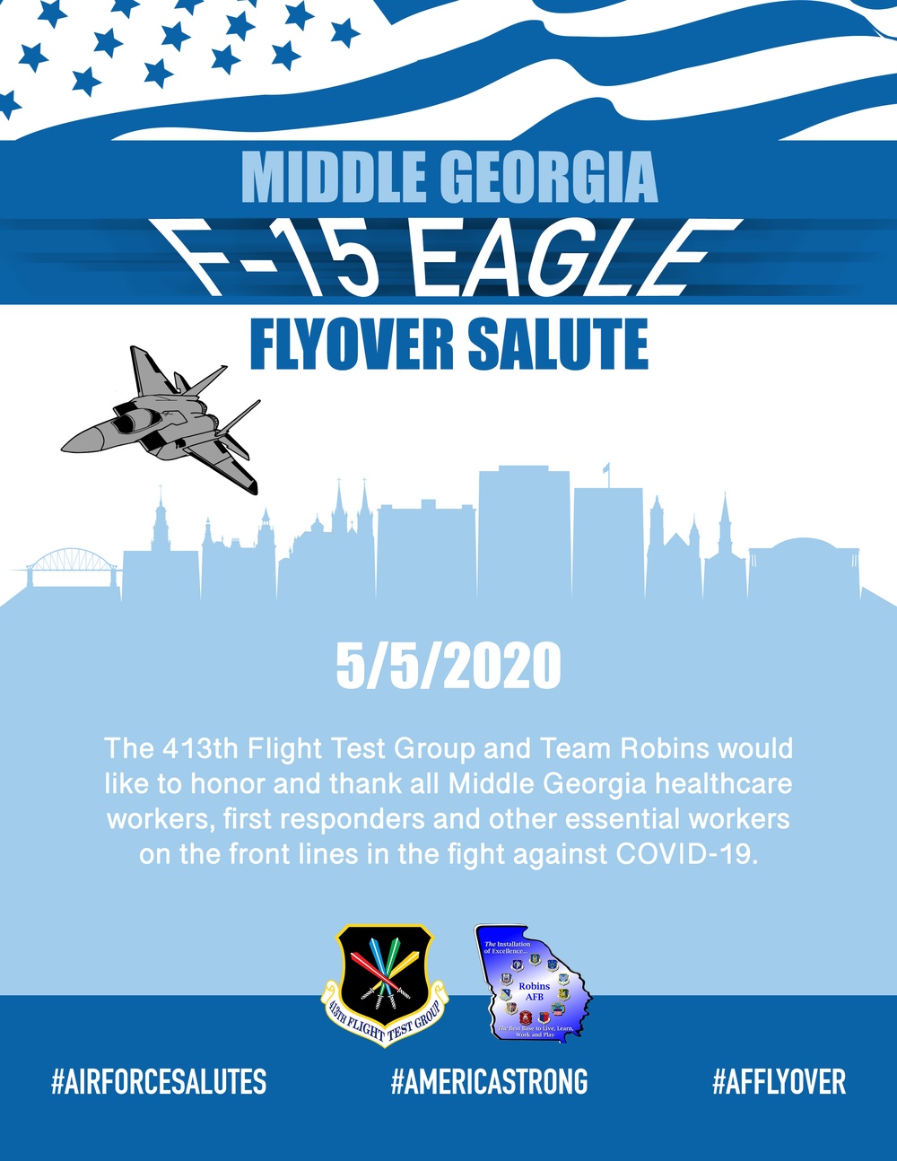 413th FTG F-15 flyover salute flyer