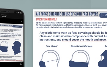 Mockup for Air Force COVID-19 Face Mask Guidance Infographic