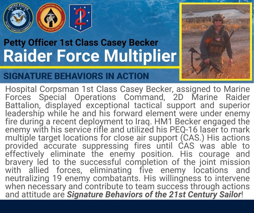 Signature Behaviors In Action - Petty Officer Becker