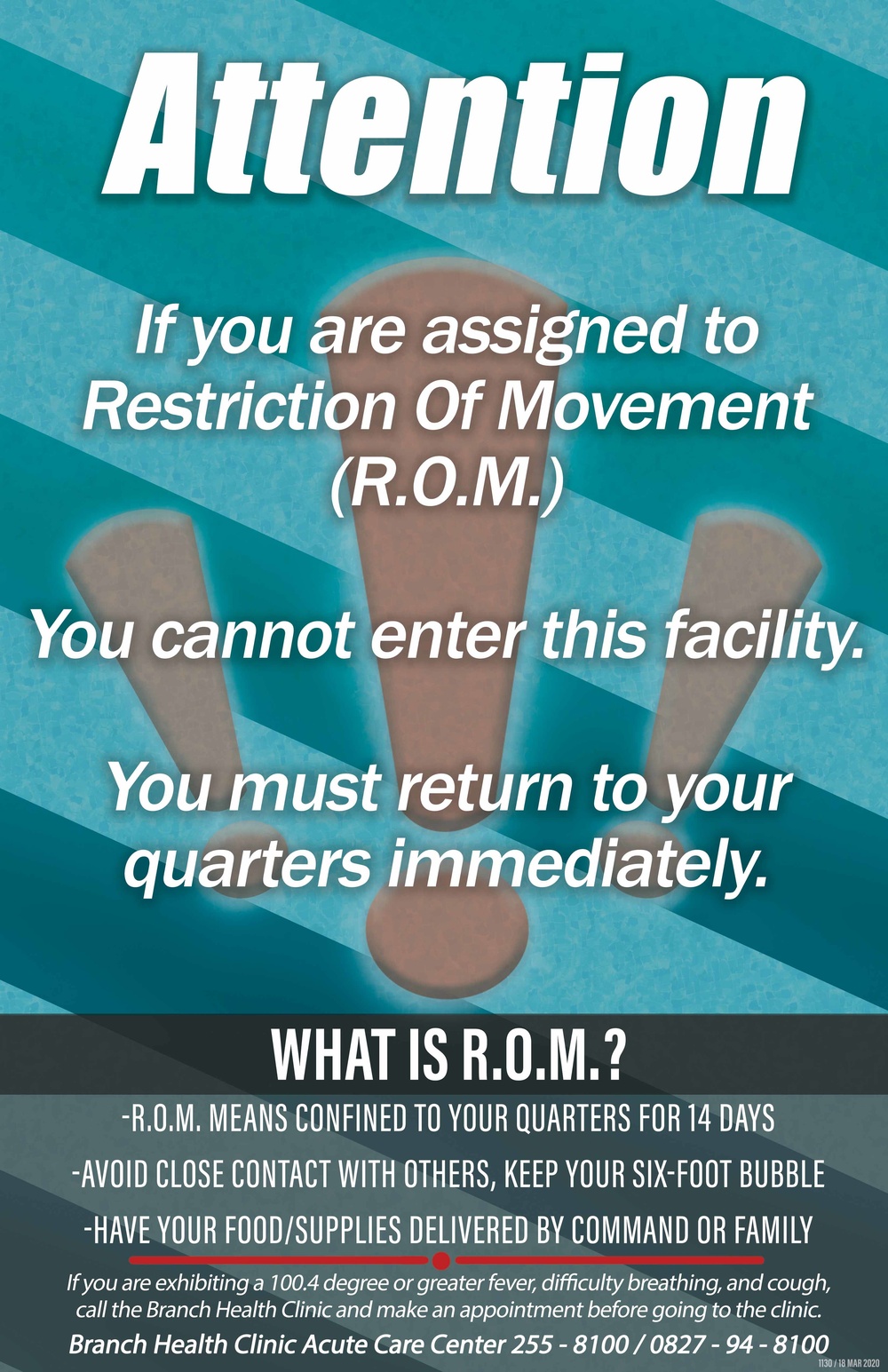 RESTRICTION OF MOVEMENT