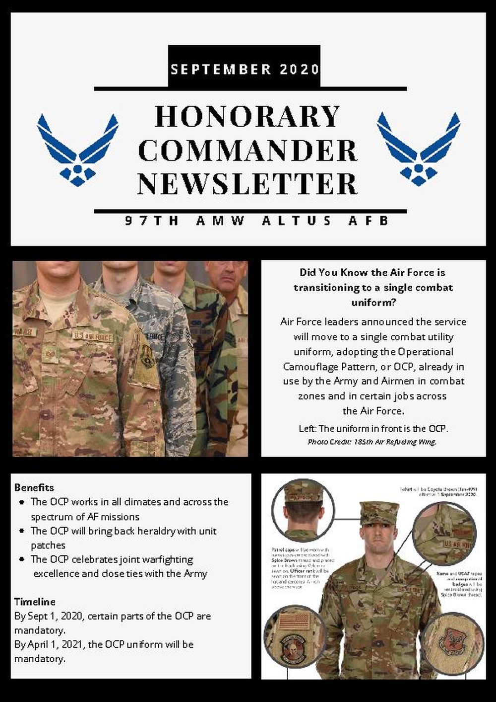 Honorary Commander Newsletter
