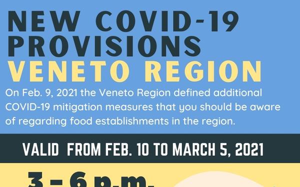 COVID-19 Veneto Region Food Establishment Restrictions