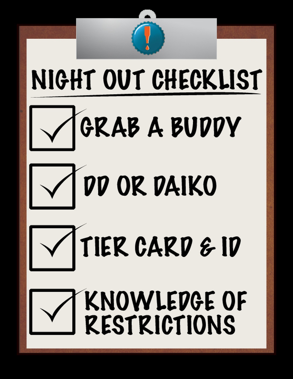 N1D - Night Out Checklist