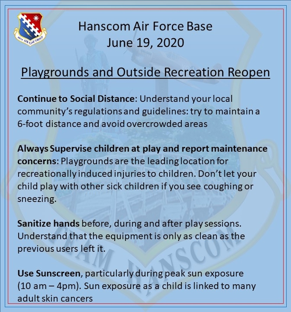 Hanscom Playground Opening Rules