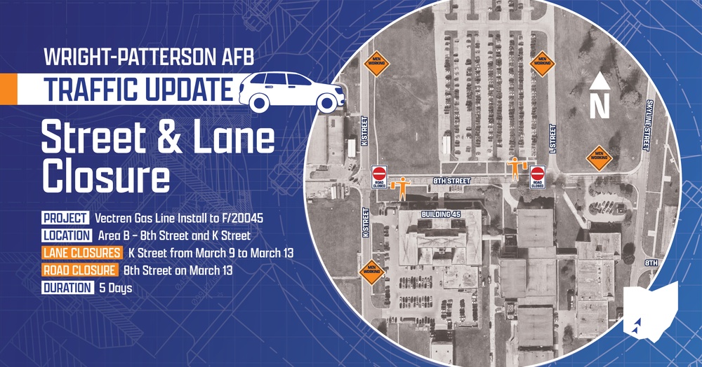 Wright-Patterson AFB 8th Street Closure