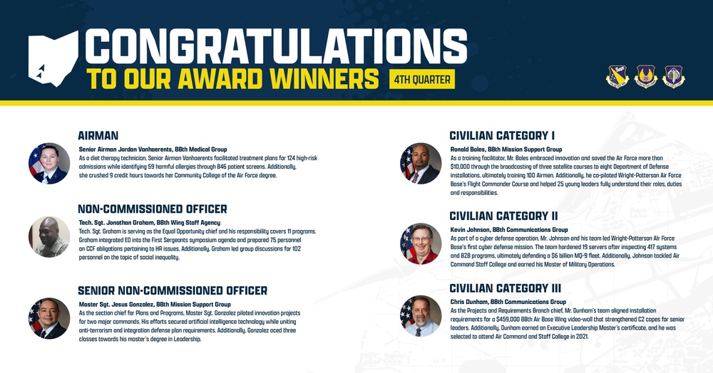 Congratulations to Award Winners - Wright-Patterson AFB 3