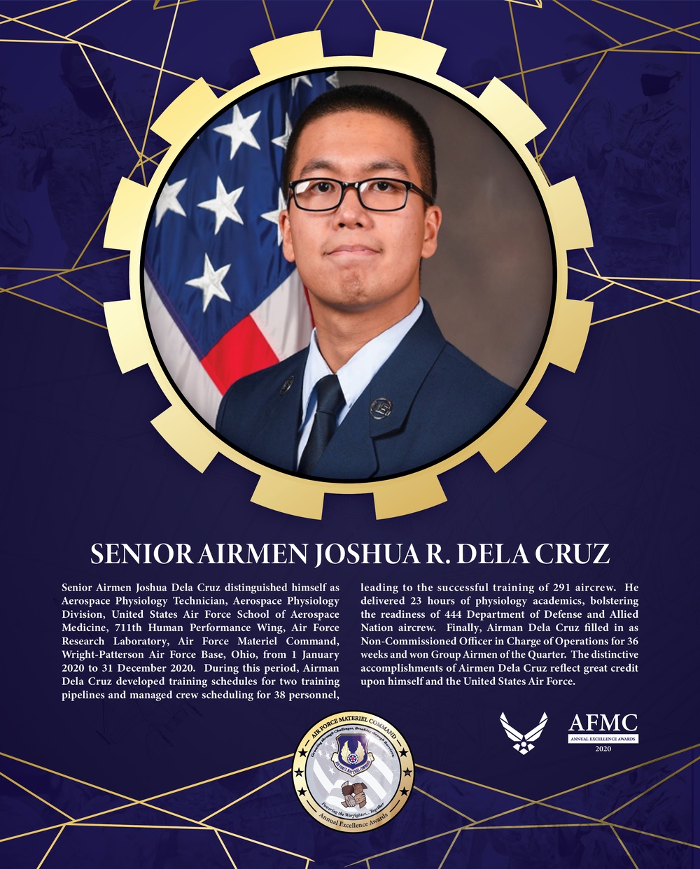 AFMC Award Nominees - Senior Airmen Joshua Dela Cruz