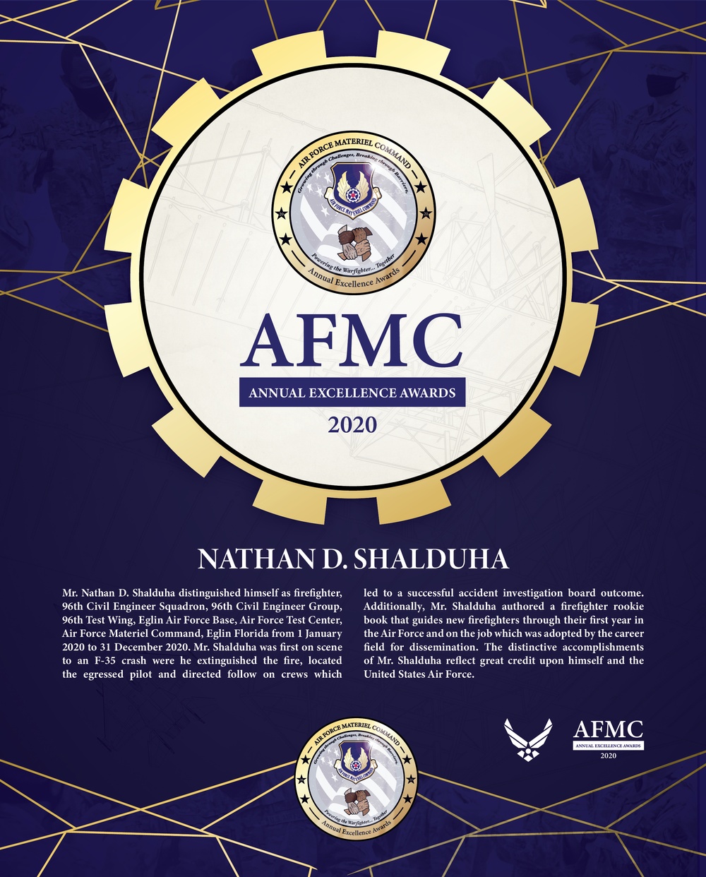 AFMC Award Nominees - Mr. Nathan D. Shalduha