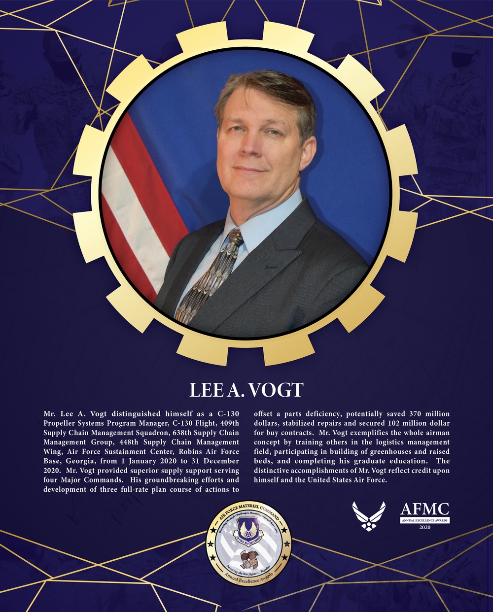 AFMC Award Nominees - Mr. Lee A. Vogt