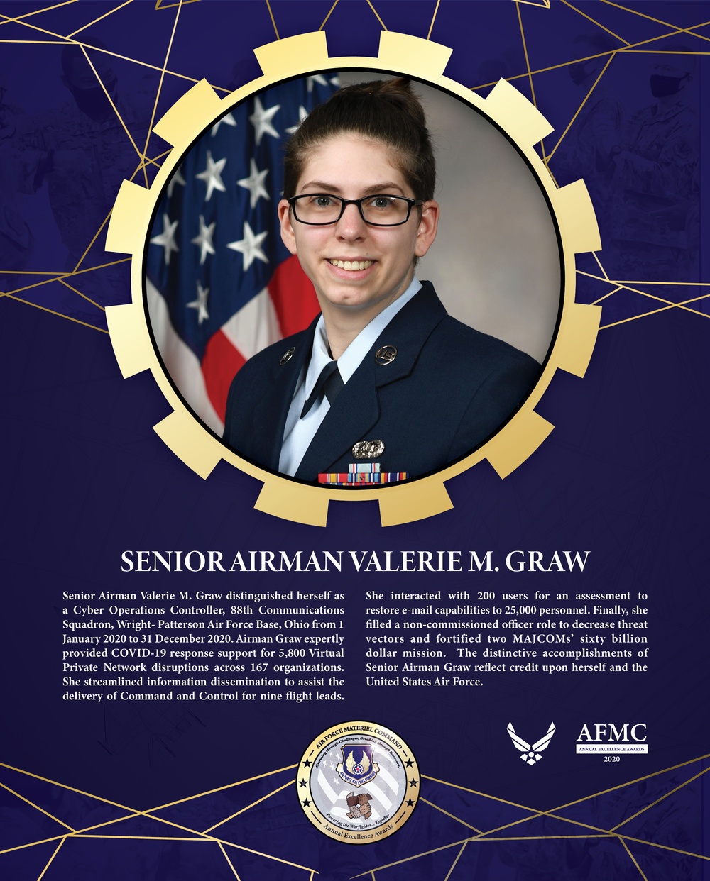 AFMC Award Nominees - Senior Airman Valerie M. Graw