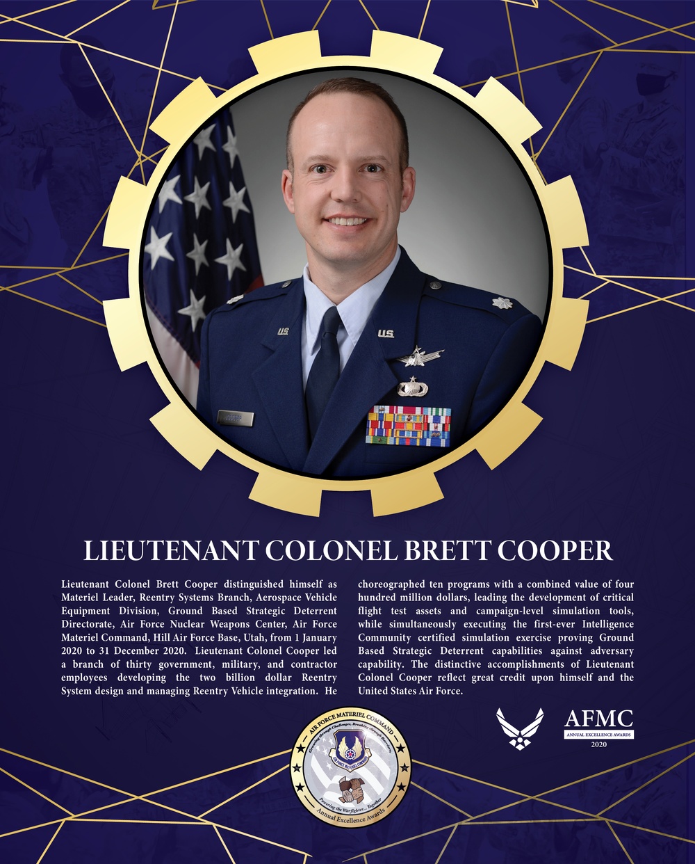 AFMC Award Nominees - Lieutenant Colonel Brett Cooper