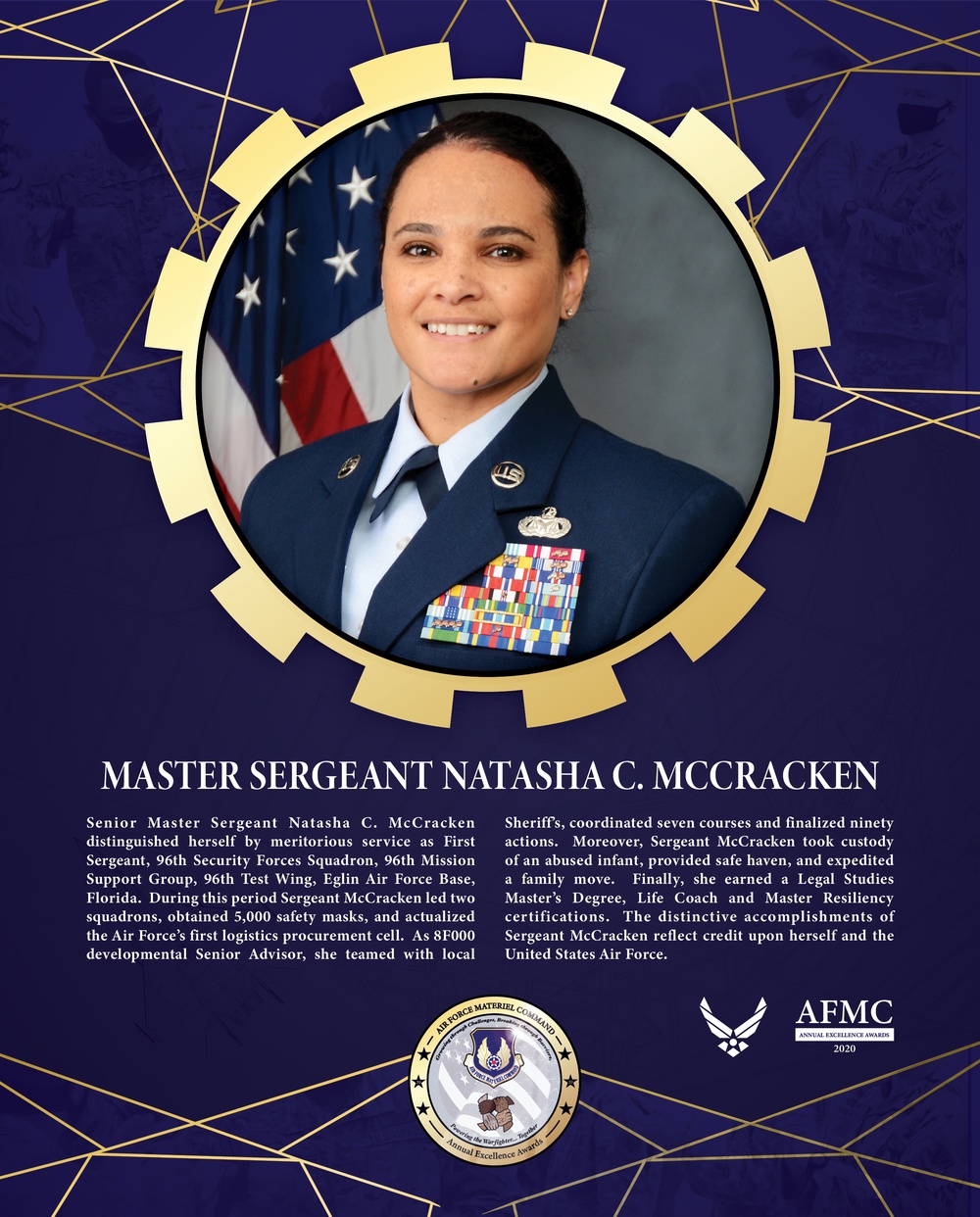 AFMC Award Nominees - Senior Master Sergeant Natasha C. McCracken