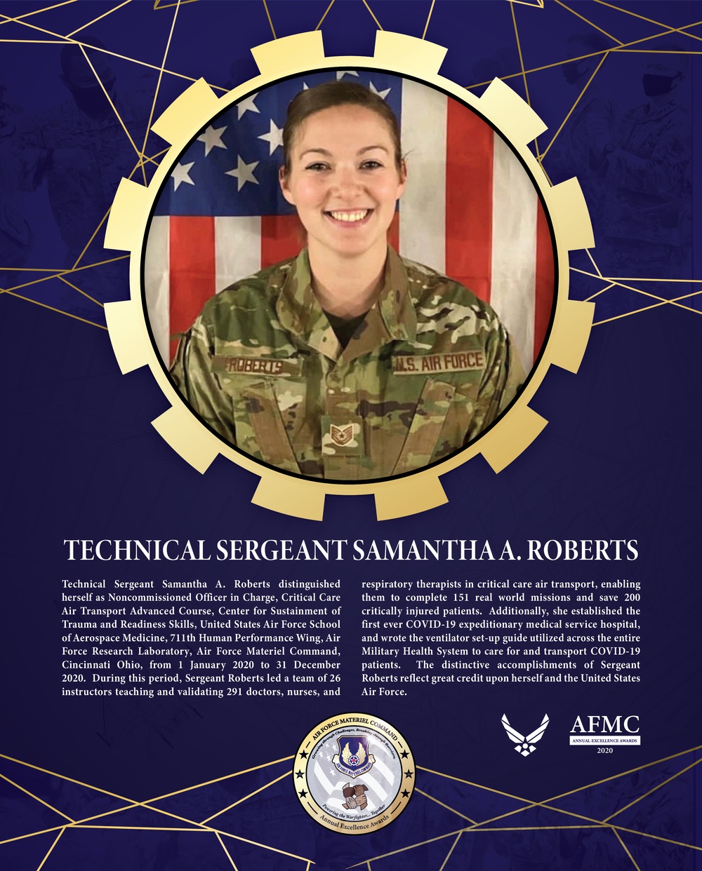 AFMC Award Nominees - Technical Sergeant Samantha A. Roberts